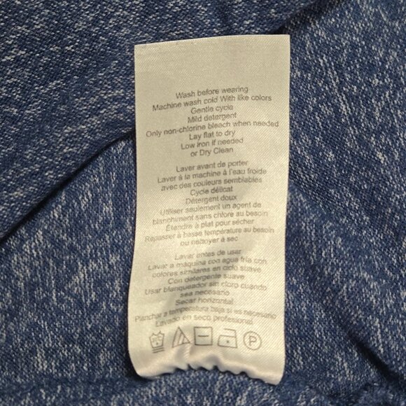 Motherhood Maternity Blue Knit Top Small SP Long Sleeve Criss Cross Back Casual - Picture 7 of 9